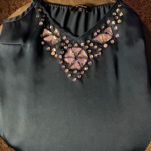 Crystal blue strap top